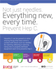 Not just needles. Everything new every time. Prevent Hep C.