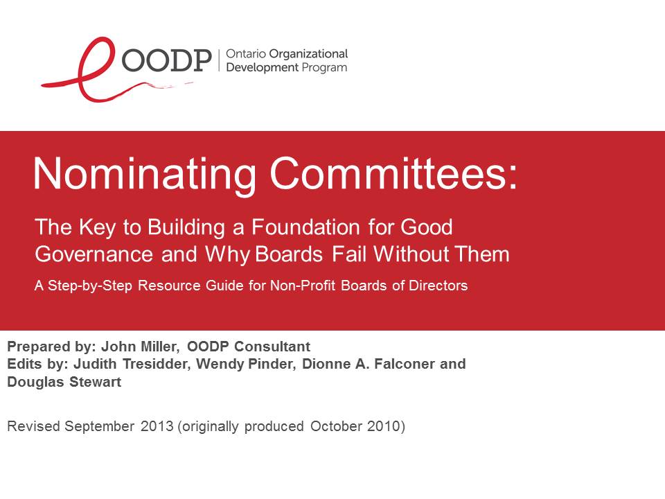 OODP Nominating Committee Resource