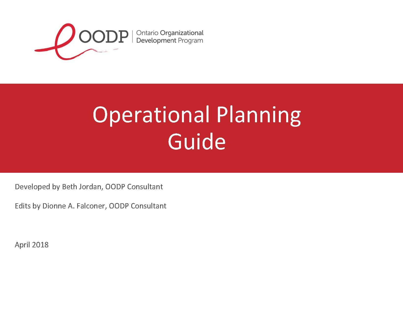 OODP Operational Planning Guide